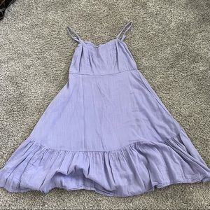 Knee length flowy lavender sweetheart summer dress
